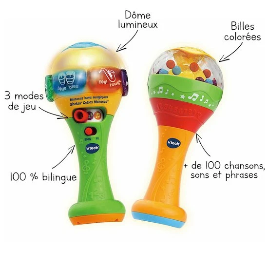 VTECH BABY Maracas Lumi Magiques 2 VTECH BABY Maracas Lumi Magiques – Image 2