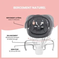 BabyMoov Balancelle Swoon Touch + Adaptateur & Télécommande -Optimal Jouet Magasin 3661276169142 3661276169142 4BaseMedia 550Wx550H