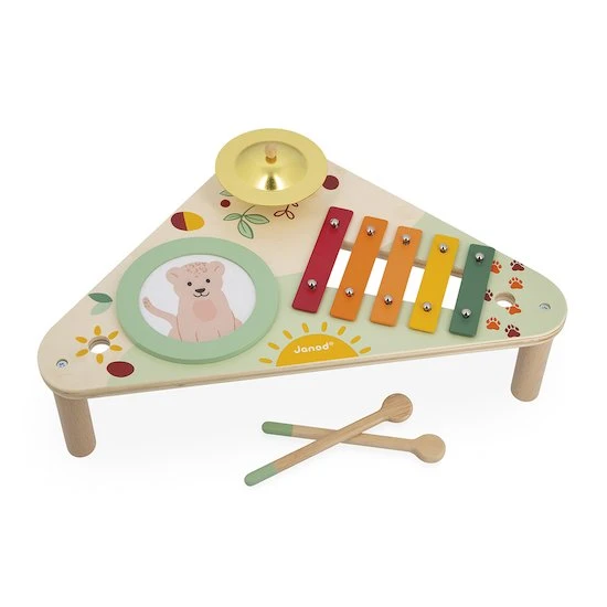 Janod Table Musicale En Bois Avec 3 Jouets Musicaux 1 Janod Table Musicale En Bois Avec 3 Jouets Musicaux