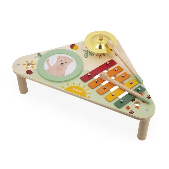 Janod Table Musicale En Bois Avec 3 Jouets Musicaux 4 Janod Table Musicale En Bois Avec 3 Jouets Musicaux – Image 4