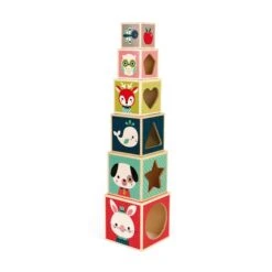 Janod Pyramide 6 Cubes Baby Forest