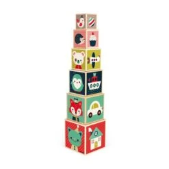 Janod Pyramide 6 Cubes Baby Forest -Optimal Jouet Magasin 3700217380168 3700217380168 3BaseMedia 550Wx550H