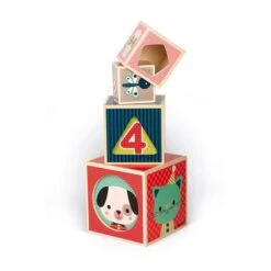 Janod Pyramide 6 Cubes Baby Forest -Optimal Jouet Magasin 3700217380168 3700217380168 6BaseMedia 550Wx550H