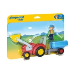 Playmobil Fermier Avec Tracteur Et Remorque