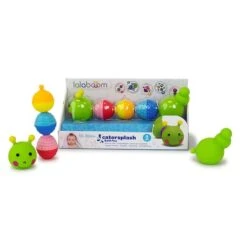 LALABOOM Jeu De Bain Chenilles Et Perles 8 Pièces