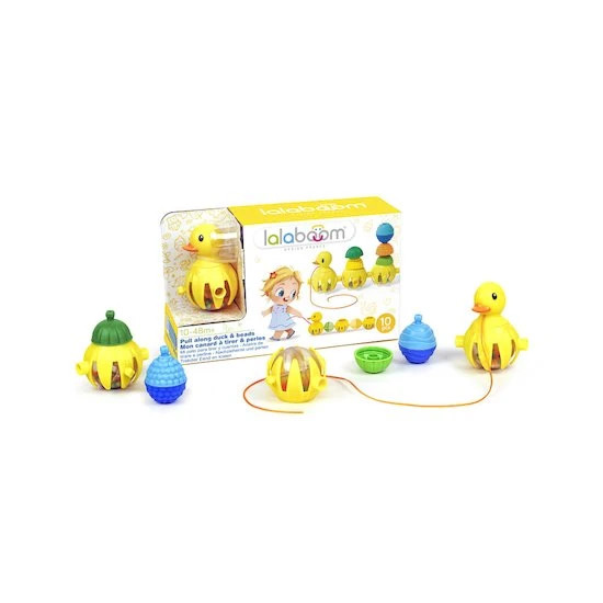 LALABOOM Canard à Tirer Avec Perles à Assembler 10 Pièces 1 LALABOOM Canard à Tirer Avec Perles à Assembler 10 Pièces