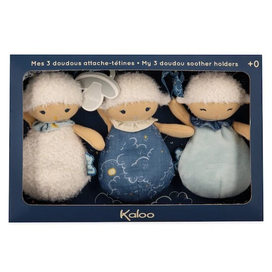 Kaloo Mes 3 Doudous Moutons Attache-tétines 5 Kaloo Mes 3 Doudous Moutons Attache-tétines – Image 5