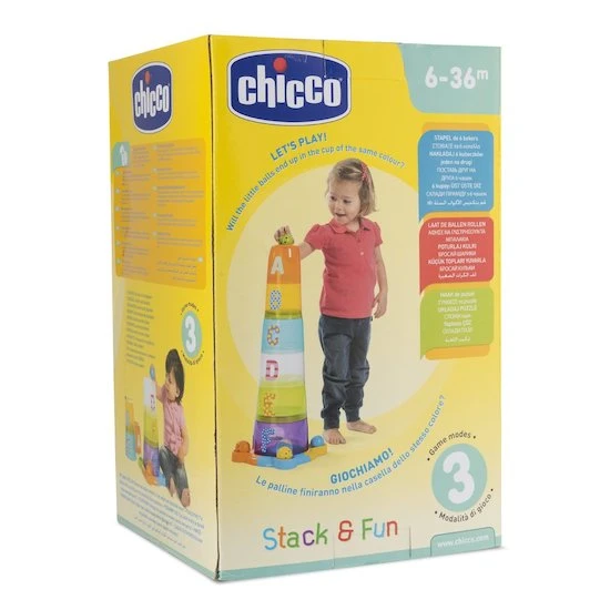 CHICCO Stack & Fun Jeu D'empilage Avec Balles 3 CHICCO Stack & Fun Jeu D'empilage Avec Balles – Image 3