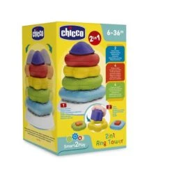 CHICCO Anneaux à Empiler 2 En 1 -Optimal Jouet Magasin 8058664089734 8058664089734 3BaseMedia 550Wx550H