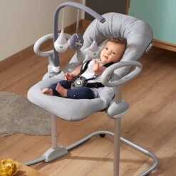 Beaba Transat Up & Down III -Optimal Jouet Magasin beabatransatheathergrey 3384349150204 7BaseMedia 550Wx550H