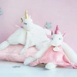 Doudou Licorne -Optimal Jouet Magasin doudouetciedoudoulicorneblancetrosebrillant 3700335232776 4BaseMedia 550Wx550H